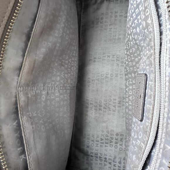 Kate Spade Leather Taupe Handbag with crossbody strap. - Picture 14 of 15